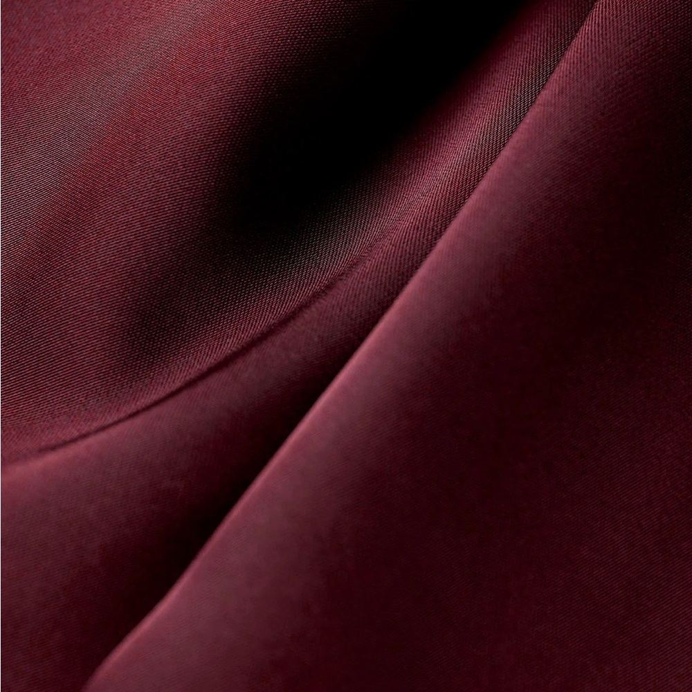 Rihoas Wine Red Satin A-Line Slip Maxi Dress - Picture 8 of 9
